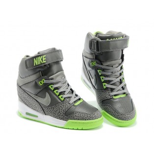 Nike Air Revolution Sky Hi GS Chaussures Montante Nike Nouvelle Pour Femme Vert/Gris 599410-002