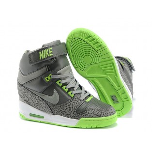 Nike Air Revolution Sky Hi GS Chaussures Montante Nike Nouvelle Pour Femme Vert/Gris 599410-002