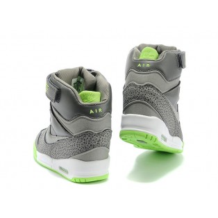 Nike Air Revolution Sky Hi GS Chaussures Montante Nike Nouvelle Pour Femme Vert/Gris 599410-002
