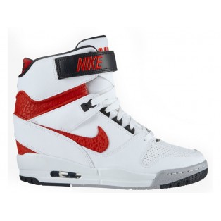 Nike Air Revolution Sky Hi GS Chaussures Pour Femme Blanc/Rouge/Gris/Noir 636682-125