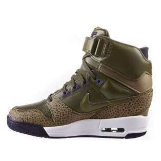 Nike Air Revolution Sky Hi GS Chaussures Pour Femme Jaune Vert clair Pourpre 633521-335