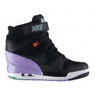 Nike Air Revolution Sky Hi GS Chaussures Pour Femme Noir/Pourpre 637989-220