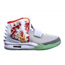 Nike Air Yeezy 2/II 2014 (Customs by Mache) Chaussures Nike Nouvelle Pour Homme Gris/Blanc/Rouge 508214-010ID