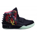 Nike Air Yeezy 2/II 2014 (Customs by Mache) Chaussures Nike Nouvelle Pour Homme Noir/Rouge 508214-006ID