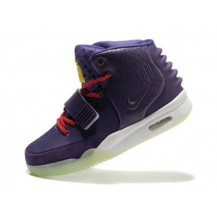 Nike Air Yeezy 2/II 2014 (Customs by Mache) Chaussures Nike Nouvelle Pour Homme Violet/Rouge 508214-009