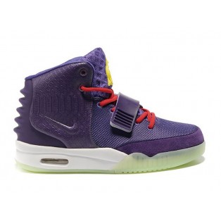 Nike Air Yeezy 2/II 2014 (Customs by Mache) Chaussures Nike Nouvelle Pour Homme Violet/Rouge 508214-009