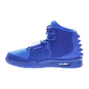 Nike Air Yeezy 2/II 2014 Gamma Chaussures Nike Nouvelle Pour Homme Bleu 508214-770