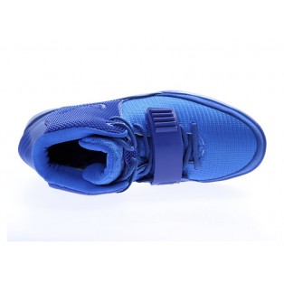Nike Air Yeezy 2/II 2014 Gamma Chaussures Nike Nouvelle Pour Homme Bleu 508214-770