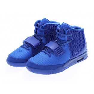 Nike Air Yeezy 2/II 2014 Gamma Chaussures Nike Nouvelle Pour Homme Bleu 508214-770