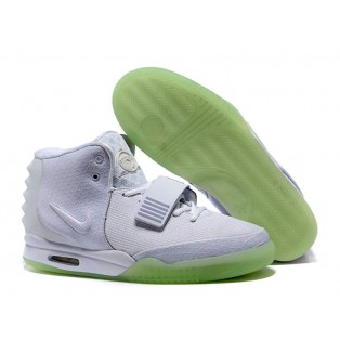 Nike Air Yeezy 2/II NRG (Kanye West) Chaussures Nike Nouvelle Pour Homme Blanc/Gris 508214-105