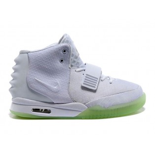 Nike Air Yeezy 2/II NRG (Kanye West) Chaussures Nike Nouvelle Pour Homme Blanc/Gris 508214-105