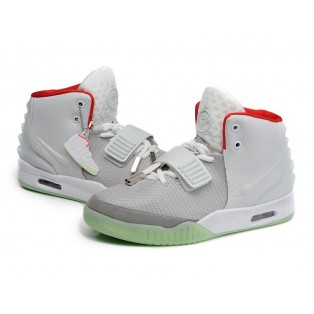 Nike Air Yeezy 2/II NRG (Kanye West) Chaussures Nike Nouvelle Pour Homme Gris/Blanc/Rouge 508214-010A