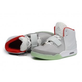 Nike Air Yeezy 2/II NRG (Kanye West) Chaussures Nike Nouvelle Pour Homme Gris/Blanc/Rouge 508214-010A