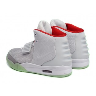 Nike Air Yeezy 2/II NRG (Kanye West) Chaussures Nike Nouvelle Pour Homme Gris/Blanc/Rouge 508214-010A