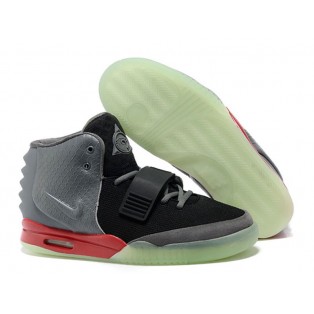 Nike Air Yeezy 2/II NRG (Kanye West) Chaussures Nike Nouvelle Pour Homme Noir/Dark Gris/Rouge 508214-104