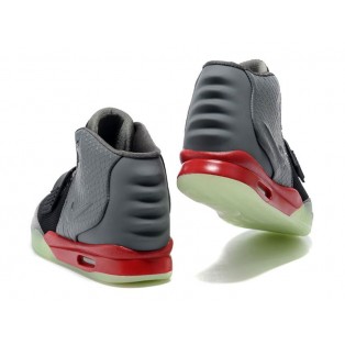 Nike Air Yeezy 2/II NRG (Kanye West) Chaussures Nike Nouvelle Pour Homme Noir/Dark Gris/Rouge 508214-104