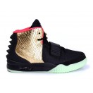 Nike Air Yeezy 2/II NRG (Kanye West) Chaussures Nike Nouvelle Pour Homme Noir/Or/Pink 508214-008
