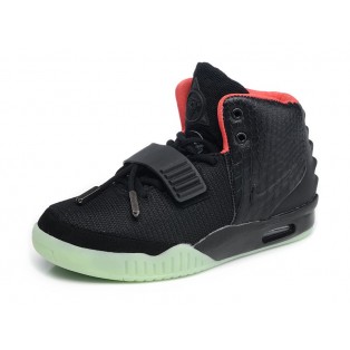 Nike Air Yeezy 2/II NRG (Kanye West) Chaussures Nike Nouvelle Pour Homme Noir/Rouge 508214-006A