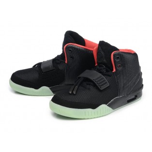 Nike Air Yeezy 2/II NRG (Kanye West) Chaussures Nike Nouvelle Pour Homme Noir/Rouge 508214-006A