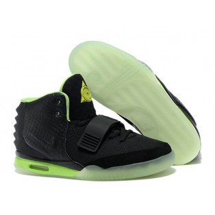 Nike Air Yeezy 2/II NRG (Kanye West) Chaussures Nike Nouvelle Pour Homme Noir/Vert 508214-103