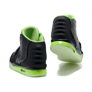 Nike Air Yeezy 2/II NRG (Kanye West) Chaussures Nike Nouvelle Pour Homme Noir/Vert 508214-103