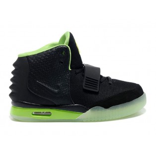 Nike Air Yeezy 2/II NRG (Kanye West) Chaussures Nike Nouvelle Pour Homme Noir/Vert 508214-103