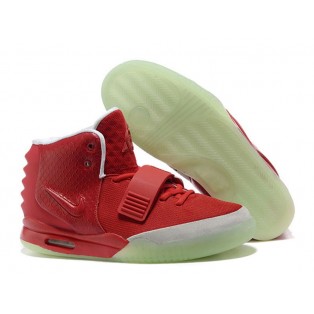 Nike Air Yeezy 2/II NRG (Kanye West) Chaussures Nike Nouvelle Pour Homme Rouge/Blanc 508214-107