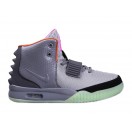 Nike Air Yeezy 2/II NRG (Kanye West) Dark Chaussures Nike Nouvelle Pour Homme Gris/Blanc 508214-111