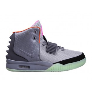 Nike Air Yeezy 2/II NRG (Kanye West) Dark Chaussures Nike Nouvelle Pour Homme Gris/Blanc 508214-111