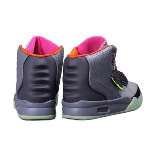 Nike Air Yeezy 2/II NRG (Kanye West) Dark Chaussures Nike Nouvelle Pour Homme Gris/Blanc 508214-111