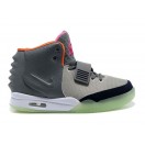 Nike Air Yeezy 2/II NRG (Kanye West) Dark Chaussures Nike Nouvelle Pour Homme Gris/Wolf Gris/Orange 508214-102