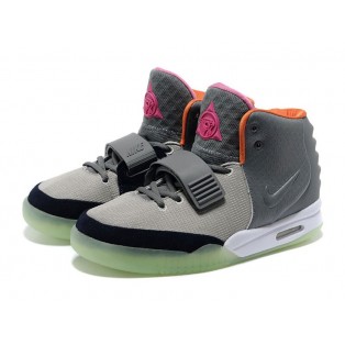 Nike Air Yeezy 2/II NRG (Kanye West) Dark Chaussures Nike Nouvelle Pour Homme Gris/Wolf Gris/Orange 508214-102