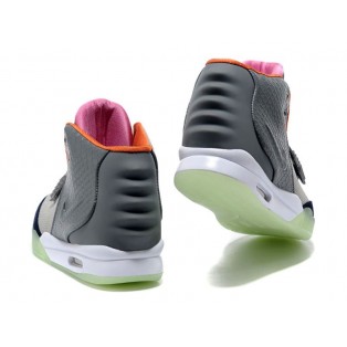 Nike Air Yeezy 2/II NRG (Kanye West) Dark Chaussures Nike Nouvelle Pour Homme Gris/Wolf Gris/Orange 508214-102