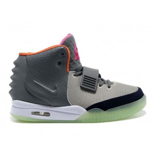 Nike Air Yeezy 2/II NRG (Kanye West) Dark Chaussures Nike Nouvelle Pour Homme Gris/Wolf Gris/Orange 508214-102