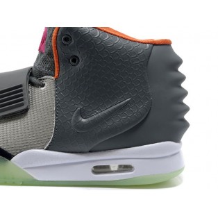 Nike Air Yeezy 2/II NRG (Kanye West) Dark Chaussures Nike Nouvelle Pour Homme Gris/Wolf Gris/Orange 508214-102
