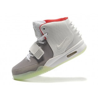 Nike Air Yeezy 2/II NRG (Kanye West) Wolf Chaussures Nike Nouvelle Pour Homme Gris/Blanc/Rouge 508214-010