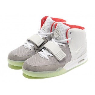 Nike Air Yeezy 2/II NRG (Kanye West) Wolf Chaussures Nike Nouvelle Pour Homme Gris/Blanc/Rouge 508214-010