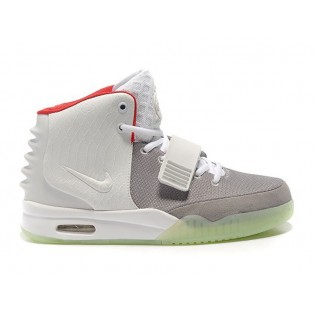 Nike Air Yeezy 2/II NRG (Kanye West) Wolf Chaussures Nike Nouvelle Pour Homme Gris/Blanc/Rouge 508214-010
