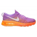 Nike Flyknit Air Max GS Chaussures Running POur Femme Atomic Purple Total Orange 620659-500