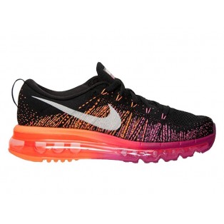 Nike Flyknit Air Max GS Chaussures Running POur Femme Black Bright Magenta 620659-015