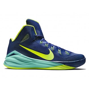Nike Hyperdunk 2014 Chaussures de Basket_Ball Pour Homme Bleu gym/Hyper turquoise/Volt 653640-473