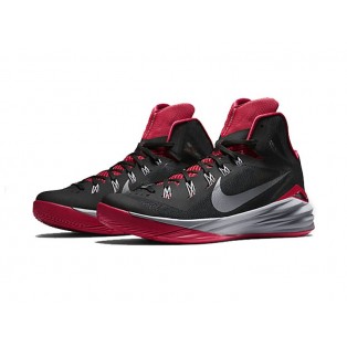 Nike Hyperdunk 2014 Chaussures Nike BasketBall Nouvelle Pour Homme Noir Gris/Rouge
