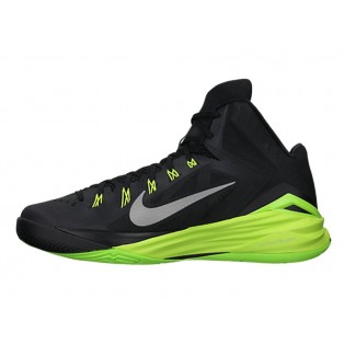 Nike Hyperdunk 2014 Chaussures Nike BasketBall Nouvelle Pour Homme Noir Vert Jaune 653640-007