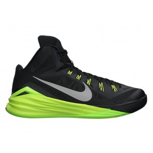 Nike Hyperdunk 2014 Chaussures Nike BasketBall Nouvelle Pour Homme Noir Vert Jaune 653640-007