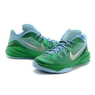 Nike Hyperdunk 2014 Low Chaussure de Basket-ball Nouvelle pour Homme Vert Bleu
