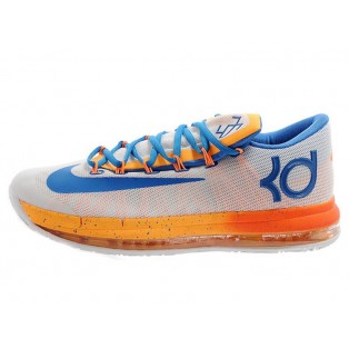Nike KD 6/VI Elite Chaussure de Basket-ball Nouvelle Site Officiel pour Homme Blanc Bleu 642838-401
