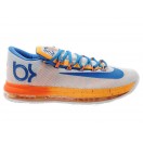 Nike KD 6/VI Elite Chaussure de Basket-ball Nouvelle Site Officiel pour Homme Blanc Bleu 642838-401