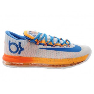 Nike KD 6/VI Elite Chaussure de Basket-ball Nouvelle Site Officiel pour Homme Blanc Bleu 642838-401