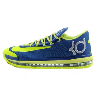 Nike KD 6/VI Elite Chaussure de Basket-ball Nouvelle Site Officiel pour Homme Bleu Vert 642838-002