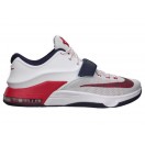 Nike KD VII/7 Chaussures Nike Baskets Nouvelle Pour Homme Blanc/Obsidian-University Rouge 653996-146